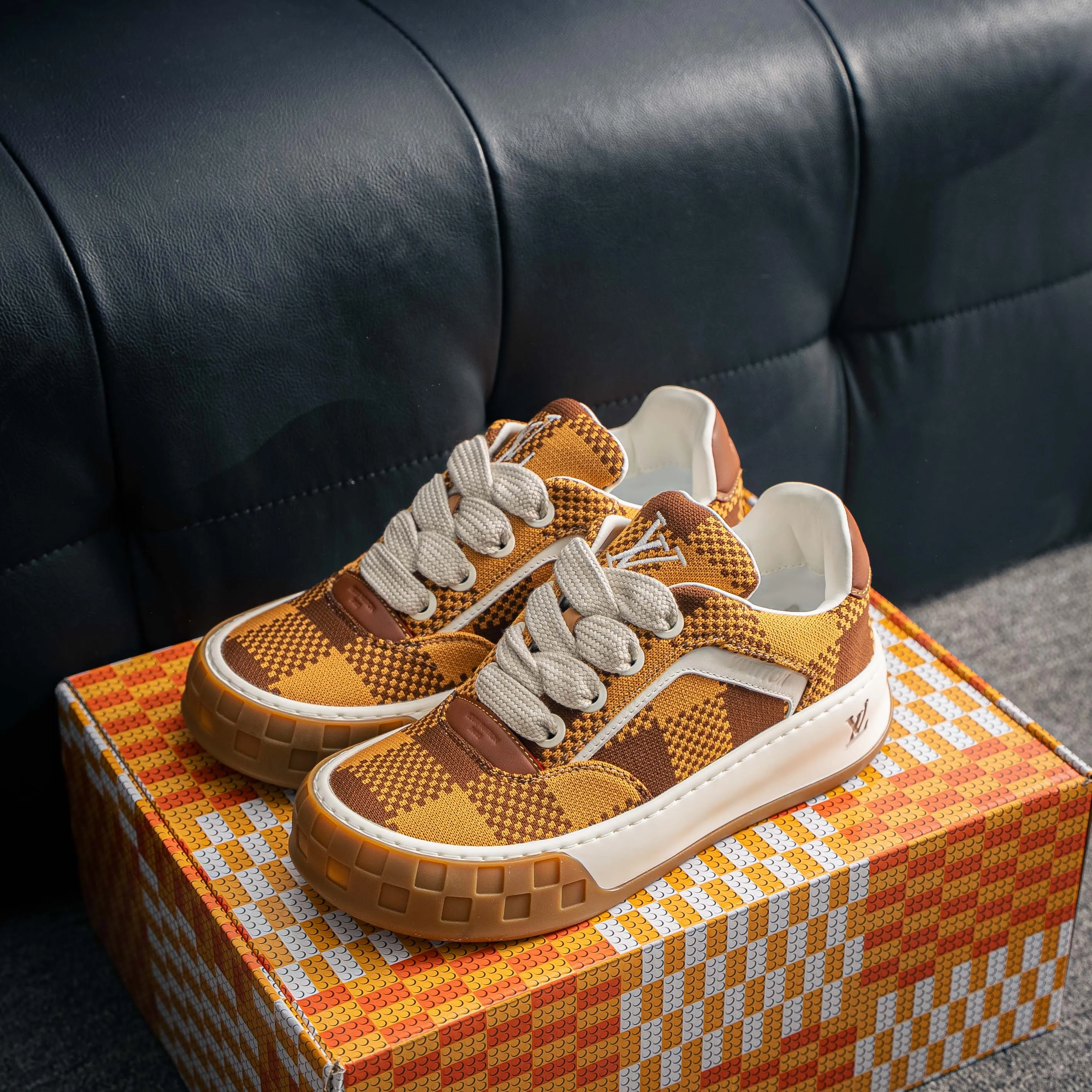 # Premium -- LOUIS VUITTON Tilted Series｜2026 LV Tilted Low Sneakers Series Low-Top Retro Skate Shoes Men Shoes｜